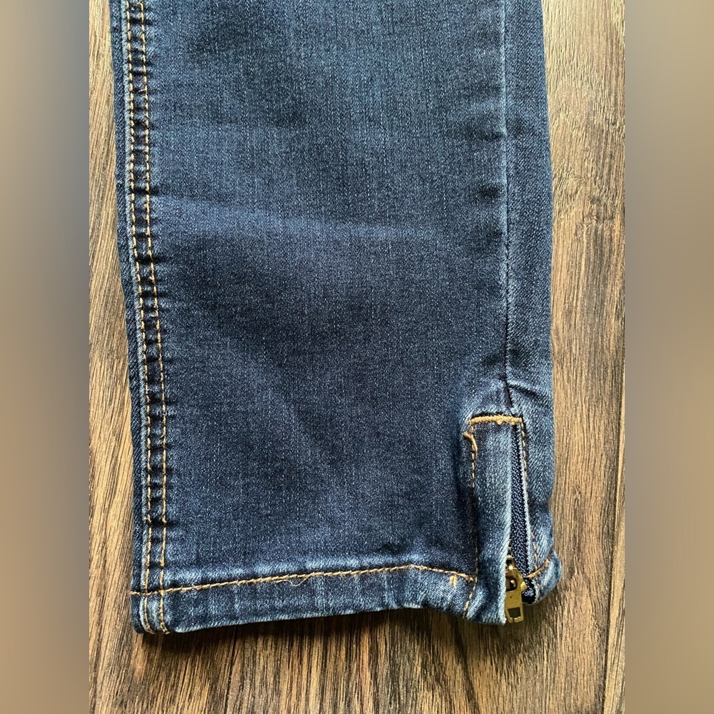 🦋B2G1🦋EARL JEANS Dark Blue Skinny Ankle Zip Up Jeans | 10 | - Picture 7 of 8